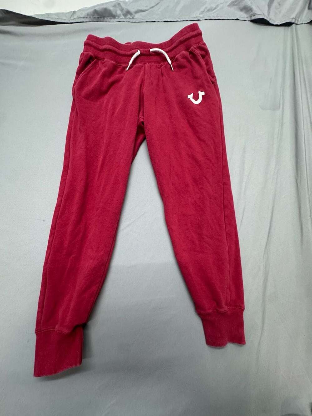 True Religion Classic Logo Jogger Sweatpants Size M Red
